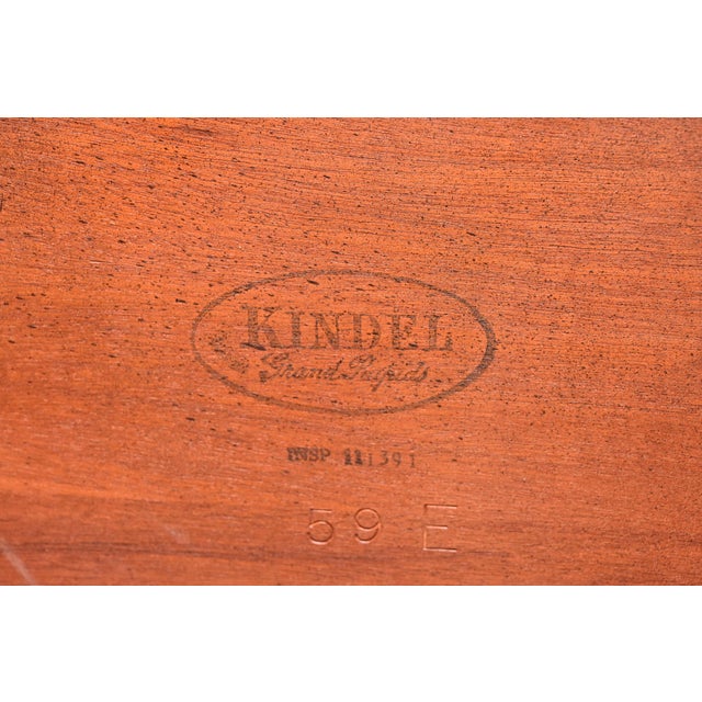 Brown Kindel Furniture Federal Inlaid Mahogany Extension Dining Table For Sale - Image 8 of 9