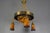 1920s Art Nouveau French Brass Chandelier with Pâte De Verre Glass by Noverdy, 1920s For Sale - Image 5 of 18