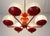 Mid-Century Modern Chandelier in Red Metal and Brass, 1960s For Sale - Image 11 of 14
