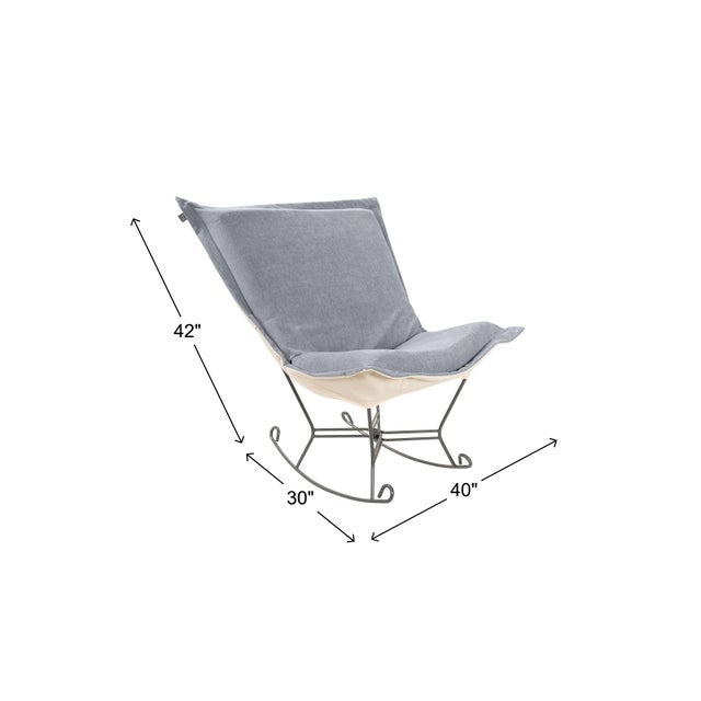 Textile Komodo Breeze Puff Rocker and Frame For Sale - Image 7 of 7