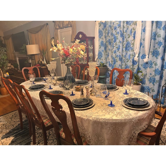 1960s Thomasville Traditional Style Mahogany Dining Table With Extension Leaves For Sale In Atlanta - Image 6 of 8