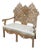 Antique Wood Bone & Mother of Pearl Moroccan Love Seat For Sale