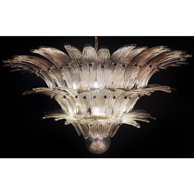 Palmette Ceiling Light with 104 Smoked Glasses, 1980s For Sale - Image 16 of 18