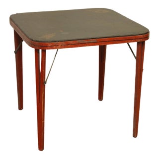 Vintage Chinese Square Folding Card Table For Sale