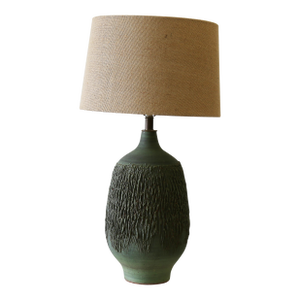 Lee Rosen for Design Technics Gourd Rare Green Ceramic Lamp 1960s