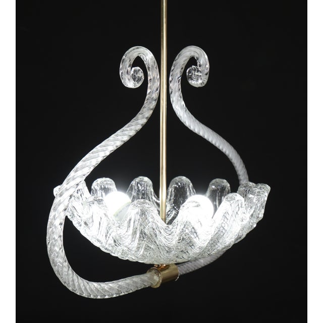 Art Deco Charming Art Deco Pendant Chandelier by Ercole Barovier, 1940s For Sale - Image 3 of 14
