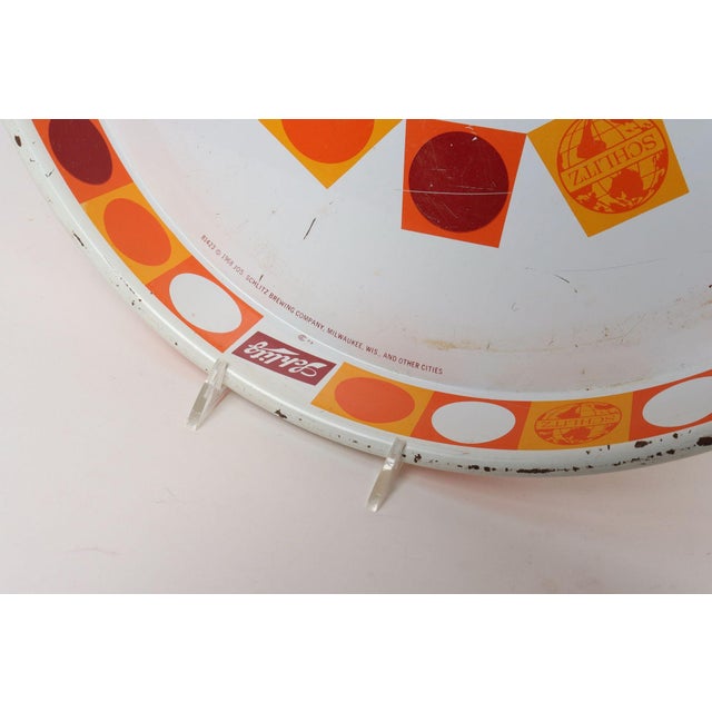 Mid-Century American Modern Schlitz Enameled Metal Beer Tray For Sale - Image 9 of 18