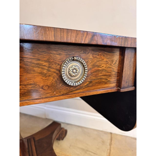Antique Regency Rosewood Sofa Table, 1820s For Sale - Image 9 of 12