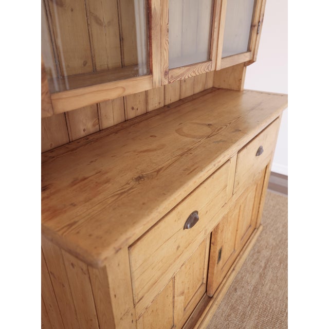 Antique English Pine Kitchen Dresser (Hutch) - Circa 1905 For Sale - Image 9 of 15