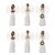 Metal Modern Angel Figurines withGold Metal Wings (Set of 6) For Sale - Image 7 of 7