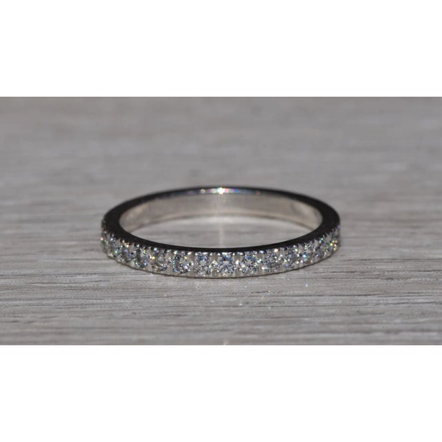 The Soleste: Tiffany and Company Soleste Half Eternity Band in Platinum For Sale - Image 9 of 11