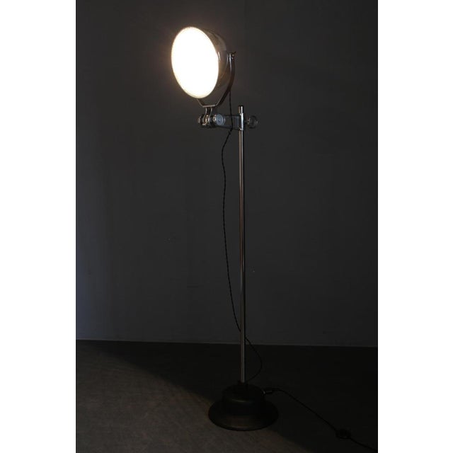 Industrial Adjustable Floor Lamp in Chromed Metal, Czechoslovakia, 1950s For Sale - Image 14 of 15