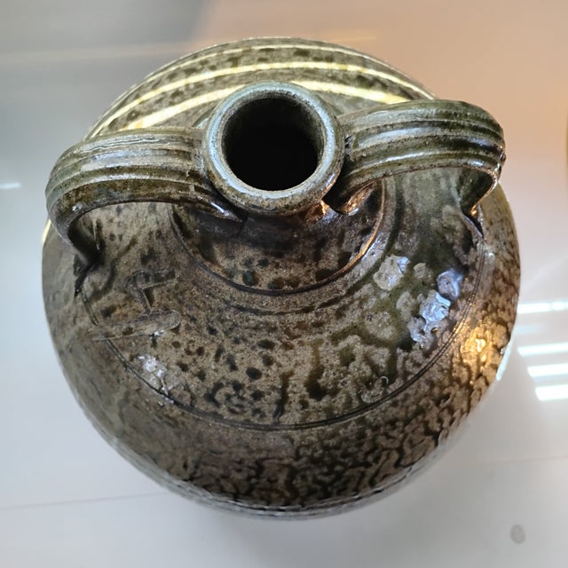 Michael Crocker Alkaline Glazed 4 Gal Double Handled Jug For Sale In Atlanta - Image 6 of 9