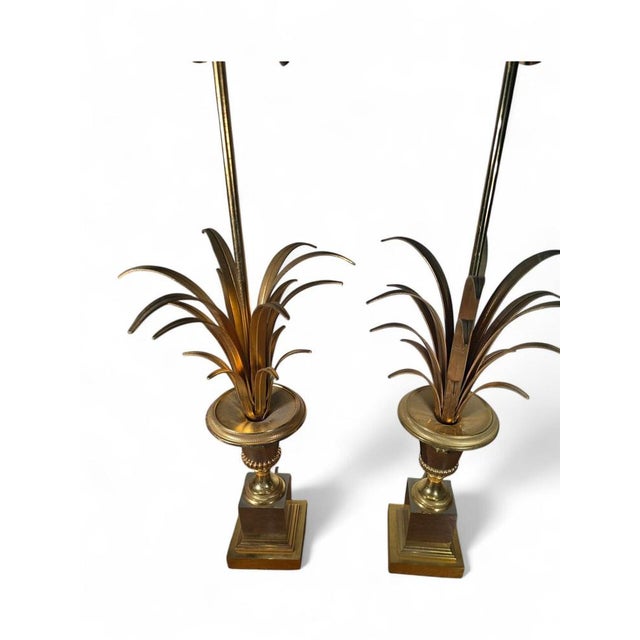 Metal French Pineapple Lamps from Maison Jansen, 1970s, Set of 2 For Sale - Image 7 of 17
