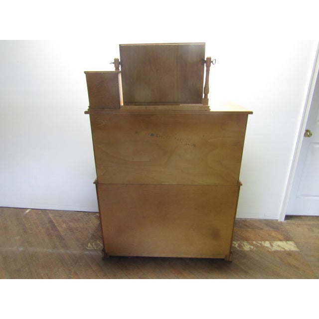 Empire Furniture Solid Maple High Chest of Drawers With Mirror For Sale - Image 14 of 15