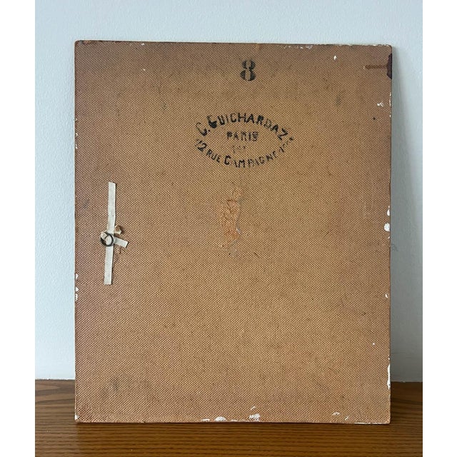 1930s Parisian Impressionist Still Life of Fruit on Chair For Sale - Image 9 of 9