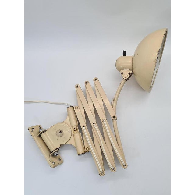 Beige Vintage Industrial Wall-Mounted Scissor Lamp from Kaiser Idell, Germany, 1950s For Sale - Image 8 of 15