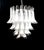 Vintage Clear and Milky White Murano Glass and Crystal Petals Chandelier, Italy, 1981 For Sale - Image 4 of 14