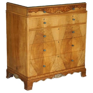 Vintage Burr Walnut Chest of Drawers from Waring & Gillow For Sale