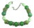 1980s Francoise Montague Paris Necklace Green Resin Beads With White Rhinestone Rondelles For Sale