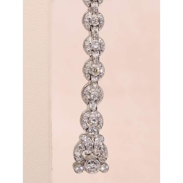 Contemporary The Santa Rosa: Outstanding Antique Platinum Diamond Dangler Earrings, 2 Pieces For Sale - Image 3 of 10