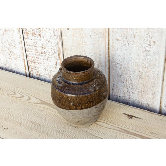 Burmese Brown Glazed Terracotta Pot For Sale In Los Angeles - Image 6 of 9