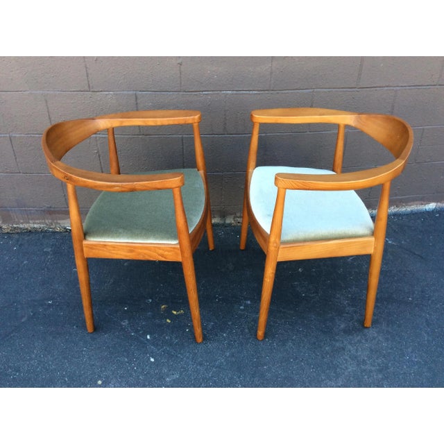 Mid-Century Modern Mid-Century Side Chairs With Mohair Seats - a Pair For Sale - Image 3 of 8