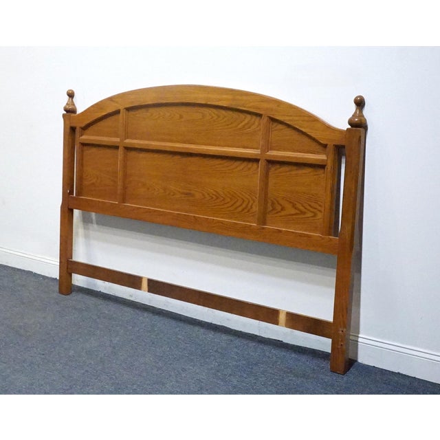 French Country Thomasville Furniture Country Spirit Collection Solid Oak King Size Headboard 26011 For Sale - Image 3 of 6