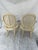 Mid 20th Century Vintage Painted Caned Louis XVI Fauteuil Chairs a Pair For Sale - Image 5 of 12