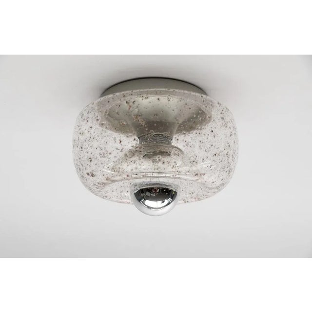Copper Small Donut Glass Ceiling Lamp, Germany 1960s For Sale - Image 8 of 8