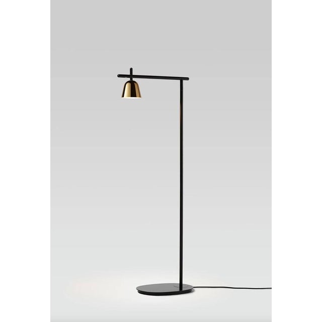 Black Matte and Golden Glossy Cup Lighto P Floor Lamp by Jaime Hayon for Parachilna For Sale - Image 3 of 11