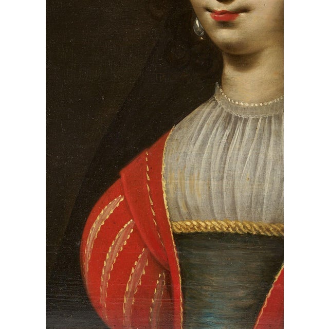 Pr. 17th C. European Pendant Portraits, Gustavus Adolphus & Maria Eleonora For Sale - Image 10 of 12