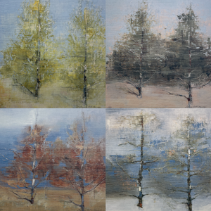 Diana Ruth Harvey, Seasons, Set of 4 Reproduction Prints, Spring, Summer, Fall, Winter
