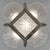 Jean Gauthier Ejg French Art Deco Nickeled Bronze & Frosted Glass Chandelier 1930s For Sale - Image 9 of 11