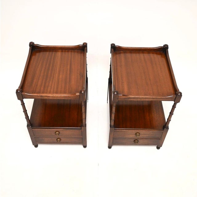 Antique Georgian Style Side Tables, 1950, Set of 2 For Sale - Image 6 of 11