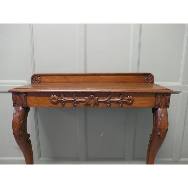 Carved Oak Console Table For Sale - Image 6 of 7