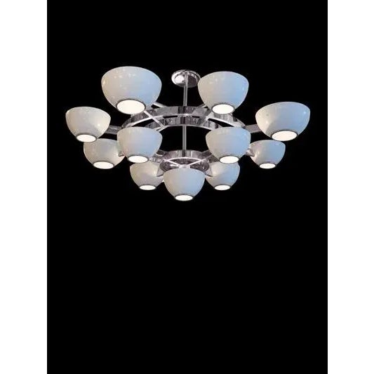 Mid-Century Modern Centauri Due Chandelier in Silver Finish For Sale - Image 3 of 3
