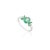 Art Deco 14k White Gold Emerald Diamond Modern Floral Ring Size 7 by VRJewels For Sale - Image 3 of 11