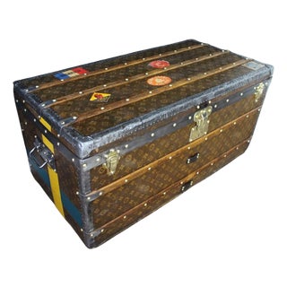 Woven Canvas Mail Trunk from Louis Vuitton For Sale