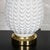 Pair of white molded glass table lamps For Sale In New York - Image 6 of 7