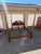 Vintage George style Cherry Rice Carved Four Poster Cali King Bed Frame. Solid wood frame, twist flame finials., well...