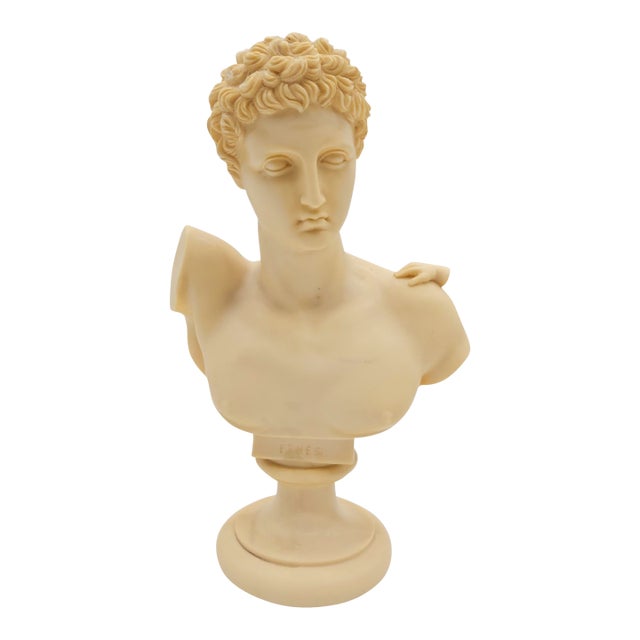 Italian G. Ruggeri Hermes & Dionysos Classical Bust Sculpture – Greek Revival Décor For Sale