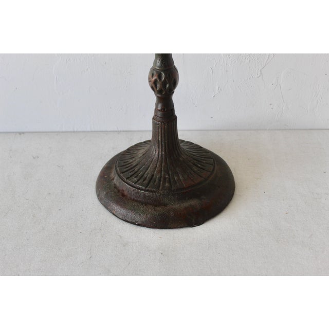 1980s Vintage French Style Cast Iron Basket Pedestal Plant Stand For Sale - Image 5 of 12