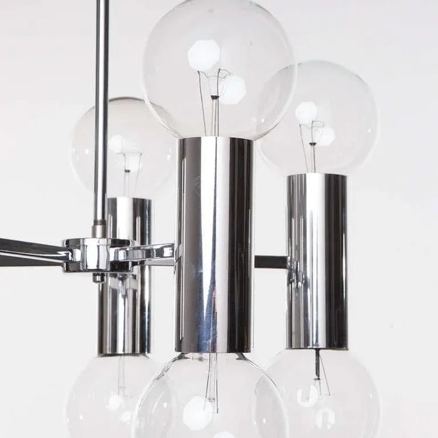 1970s Robert Sonneman Chrome Chandelier 1970s For Sale - Image 5 of 6