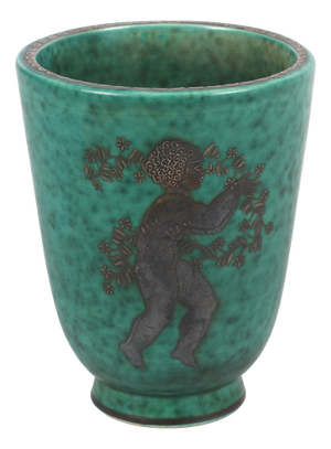 Vintage Argenta Vase by Wilhelm Kage for Gustavsberg, 1940s