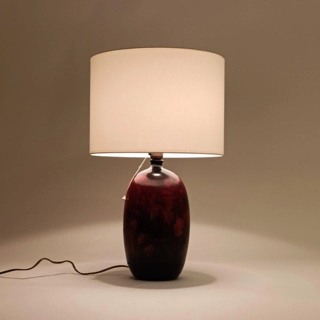Mid-Century Modern Italian Painted Ceramic Table Lamp, 1960s For Sale - Image 3 of 10