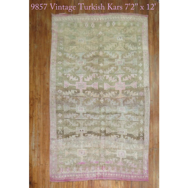 Pink Vintage Turkish Rug, 7'2'' X 12' For Sale - Image 13 of 13