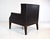 French Christian Liaigre for Holly Hunt Brown Leather & Velvet Chair For Sale - Image 10 of 16