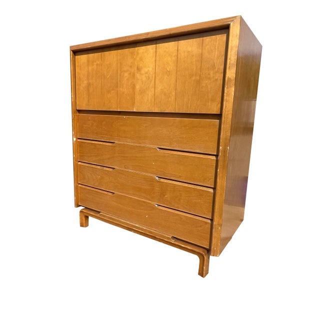 Vintage Edmond Spence Swedish Tall Highboy Dresser in Mid Century Modern Style Great design! Lots of storage Please see my...