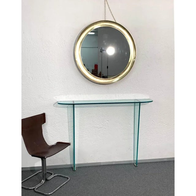 Mid-Century Italian Brass Narciso Mirror by Sergio Mazza for Artemide, 1960s For Sale - Image 9 of 18